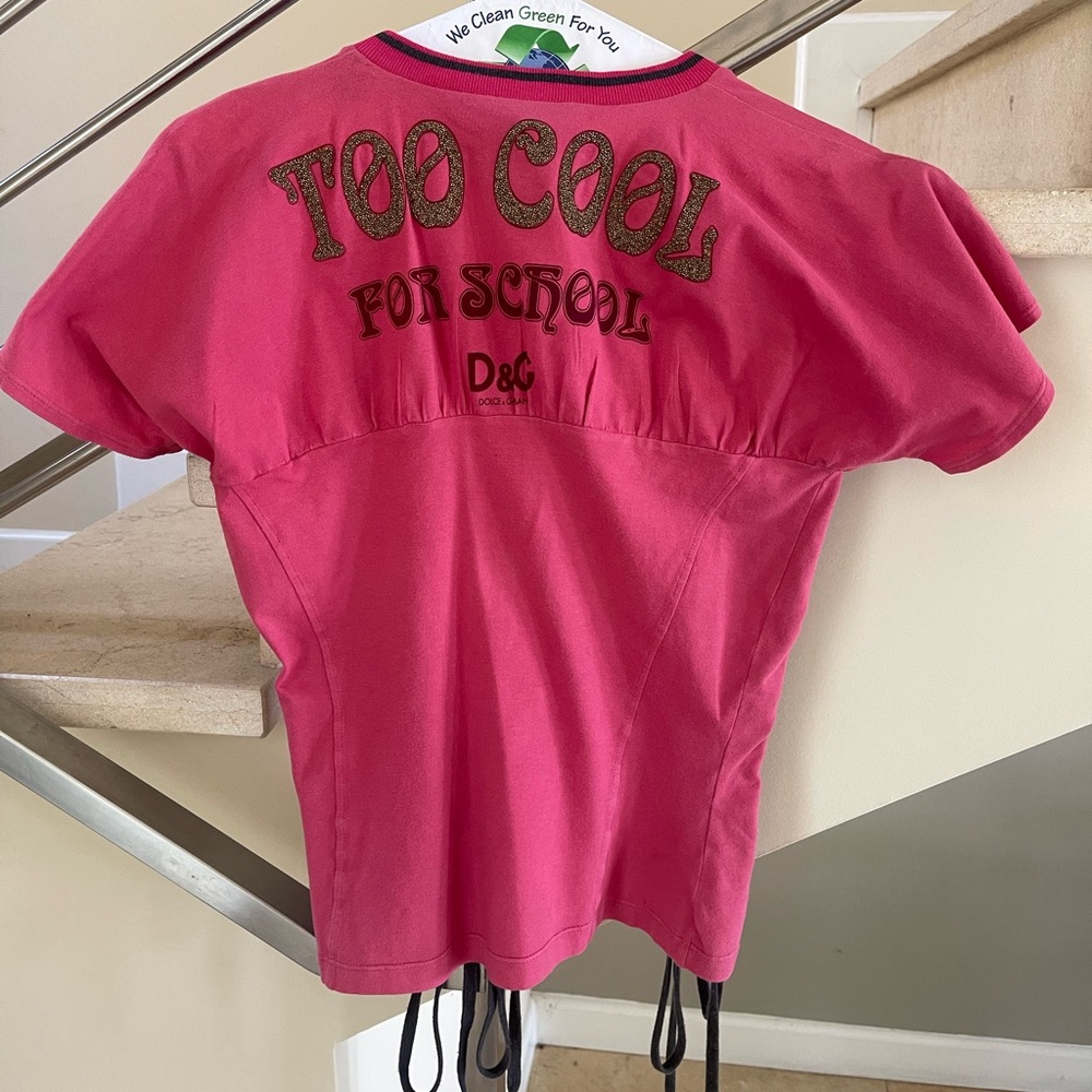 VINTAGE DOLCE & GABBANA Pink braided tie TOP - Picture 3 of 12